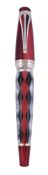 Montegrappa, Rigoletto, a limited edition fountain pen, no.398/900, the red, white and black resin