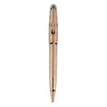 S.T.Dupont, Pharaoh, a lacque de chine ballpoint pen, the polished cap and barrel with engraved