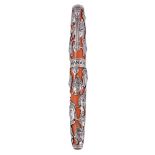 Caran dÂ¬he, Buddha, a limited edition fountain pen, no.011/108, the orange cap and barrel with