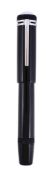 Ω Montblanc, Heritage Collection, 1912, a black lacquer fountain pen, the cap with a mother of