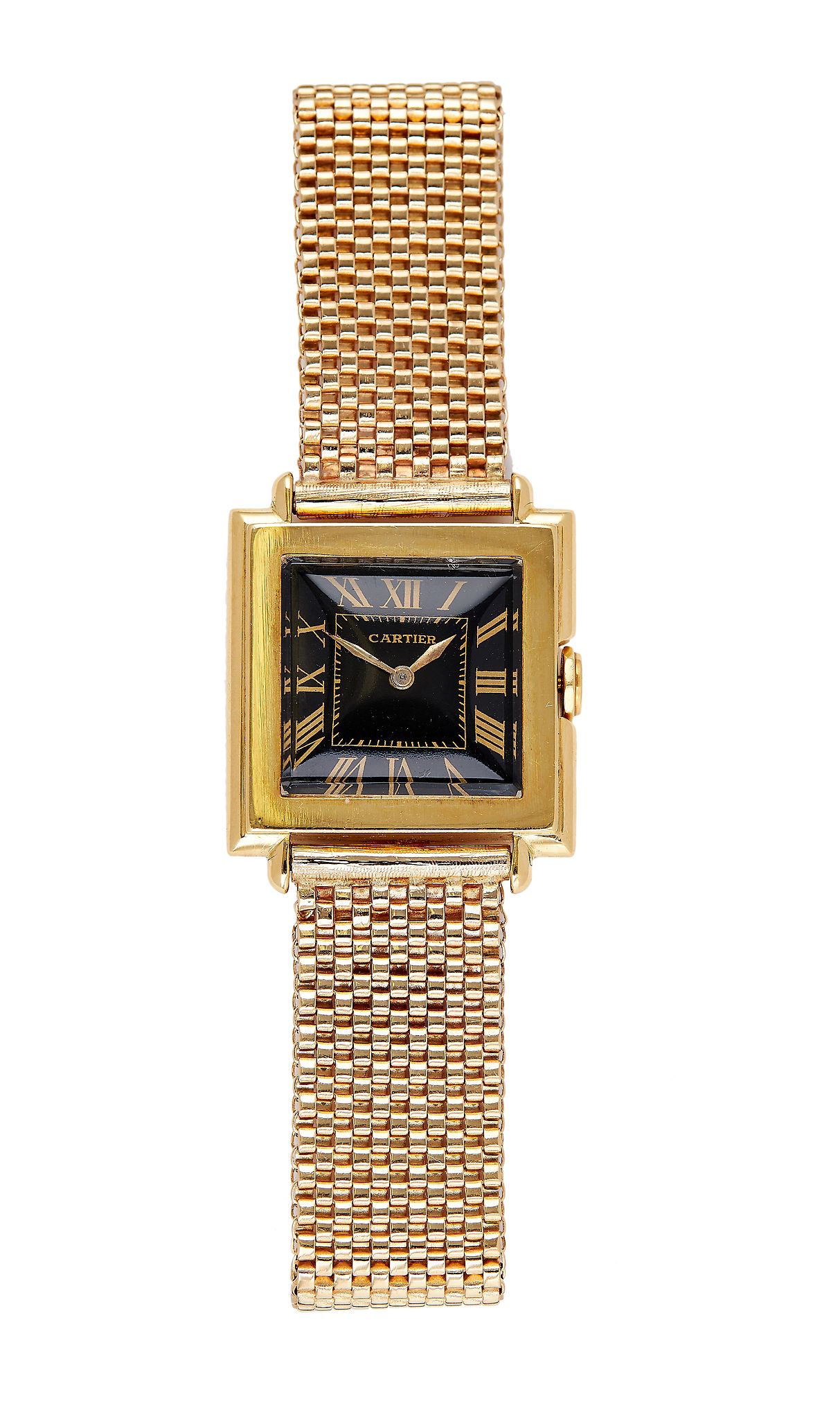 Cartier/European Watch Company, a rare 18 carat gold wristwatch, no. 344502, circa 1930, Swiss