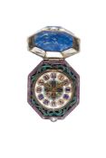 A late 19th century lapis lazuli cased watch, possibly by Hermann Boehm/Hermann BÃ¶hm, circa 1890,