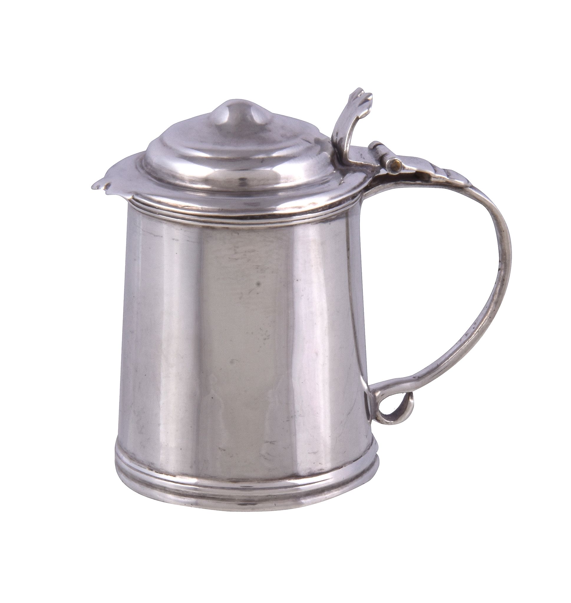 A George I miniature or toy tankard by David Clayton, London circa 1725 (maker's mark and lion