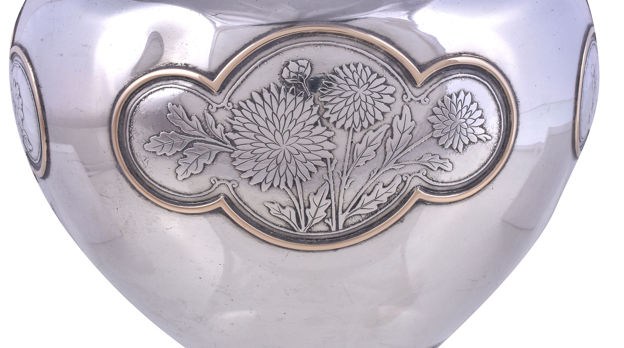 An American silver ovoid tea caddy by The Sweetser Co., New York ( 14K & Sterling , S ), early 20th - Image 3 of 5
