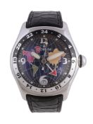 Corum, Bubble GMT, ref. 383.250.20, a stainless steel wristwatch, no. 800651, circa 2001, automatic