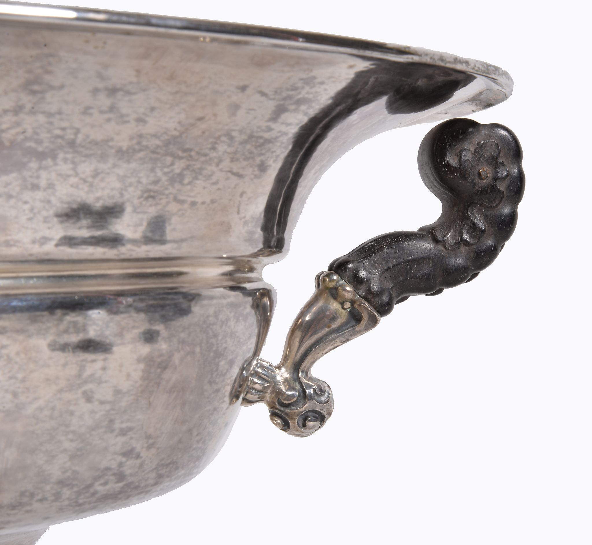 A Norwegian Arts and Crafts silver oval punch bowl by Marius Hammer, Bergen, circa 1919, .830 - Image 2 of 3