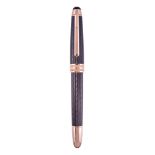 Ω Montblanc, Meisterstuck, Solitaire, Classique, 90 Years, a fountain pen, the brown lacquer cap