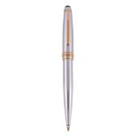 Montblanc, Meisterstuck, Solitaire, a platinum pencil, polished throughout with gold trim and clip,