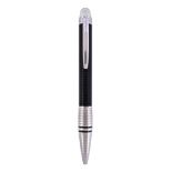 Montblanc, Starwalker, a black ballpoint pen, with striated decoration, platinum coated clip and