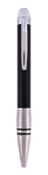 Montblanc, Starwalker, a black ballpoint pen, with striated decoration, platinum coated clip and