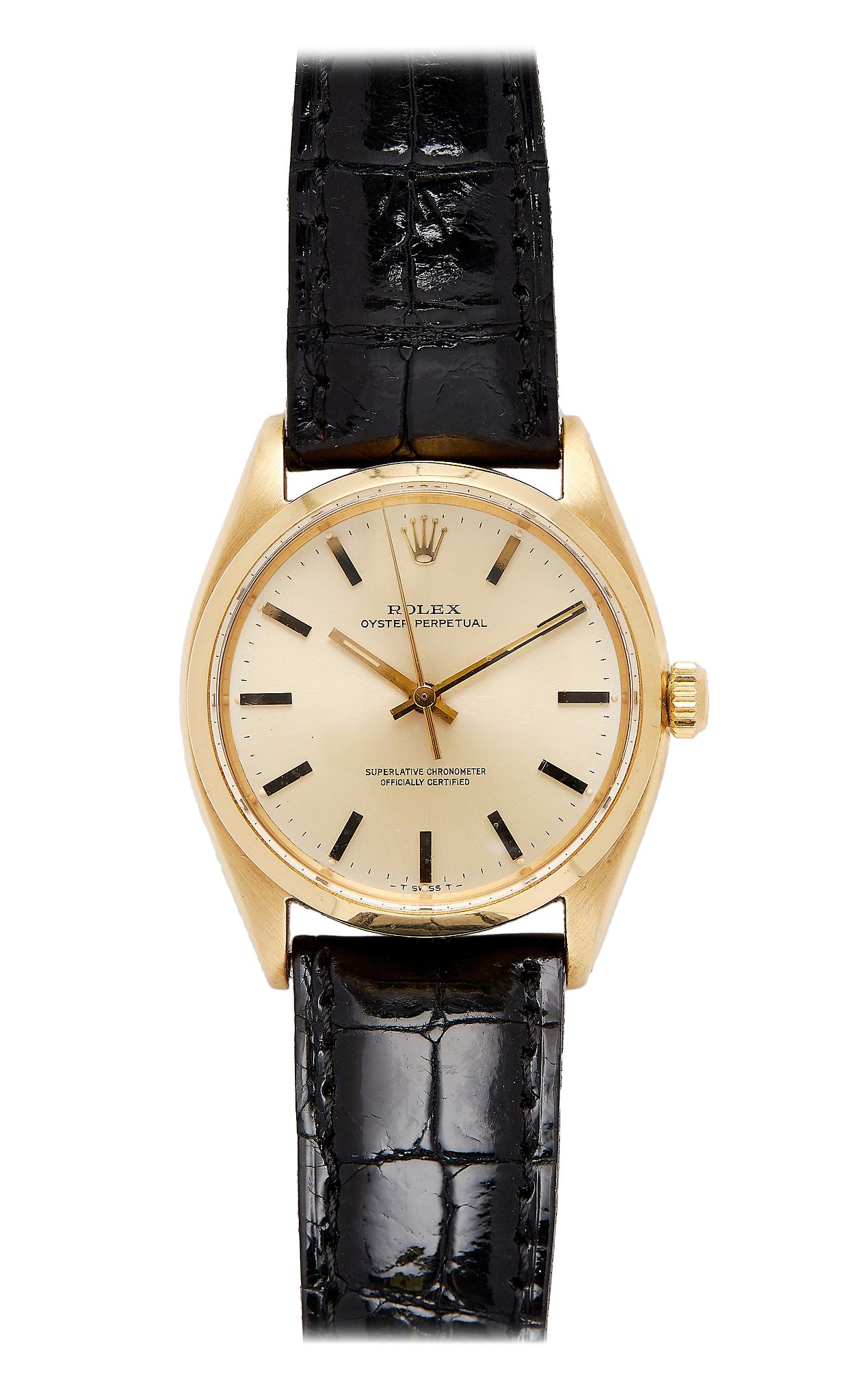 Ω Rolex, Oyster Perpetual, ref. 6564, an 18 carat gold wristwatch, no. 385054, circa 1958,