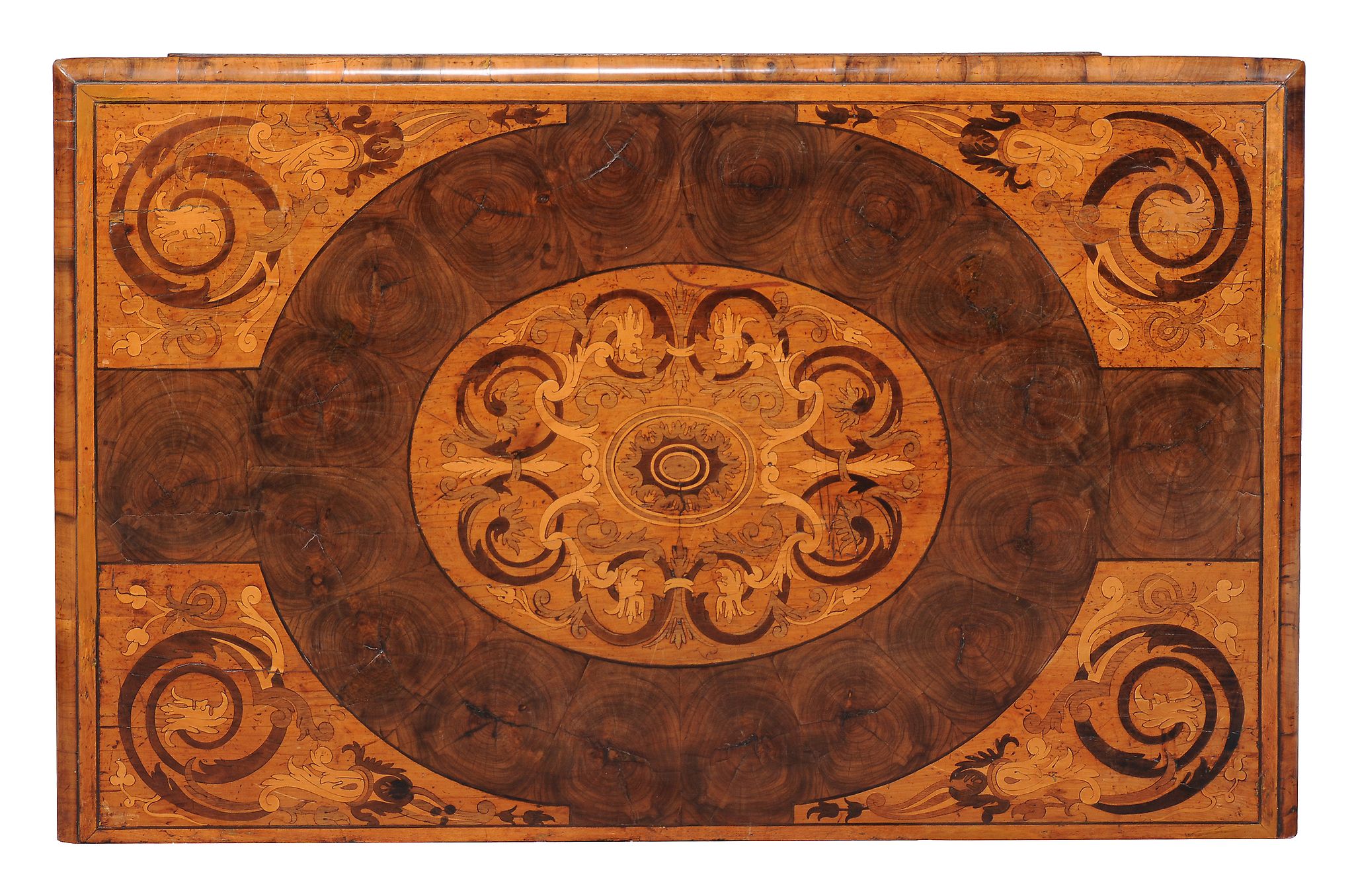 A William & Mary olivewood oyster veneered and specimen marquetry chest of drawers, circa 1690, - Image 3 of 6