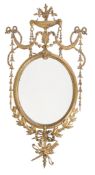 A pair of giltwood and composition wall mirrors, in George III style, late 19th century, after a