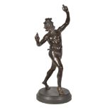 An Italian patinated bronze model of the Pompeiian Dancing Faun, late 19th century, after the Roman