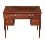 A George III mahogany dressing or side table, circa 1810, attributed to Gillows, the large central
