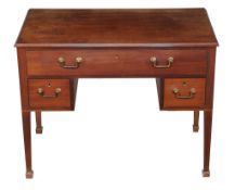 A George III mahogany dressing or side table, circa 1810, attributed to Gillows, the large central