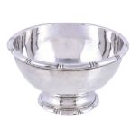 A hammered silver footed sugar bowl by Guild of Handicraft (George Henry Hart), London 1957,