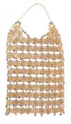An Arabic gold coloured marriage bib necklace, the jewellers copy coins within reeded settings,