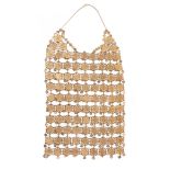 An Arabic gold coloured marriage bib necklace, the jewellers copy coins within reeded settings,