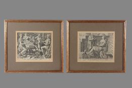 Cornelis Cort (Dutch 1533-1578) - Seven Liberal Arts The set of seven, after Frans Floris (c.1520-