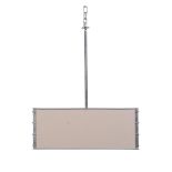 Charles Edwards, Square Drum, a chromium plated and painted metal ceiling light, modern, the four