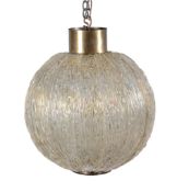 An Art Deco ceiling light fitment, circa 1930, chandelier in the form of a fountain, the sixteen