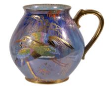 Sketching Bird, a Carlton Ware Handcraft jug, printed and painted marks, no. 3904, 17cm high