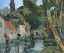 French School (20th century) - Maintenon Oil on canvas Indistinctly signed lower right, titled and