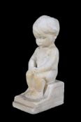 Sophia Rosamond Praeger, HRHA, HRUA (Irish, 1867-1954), The Philospher, a plaster figure of a young