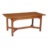 Gordon Russell, an Arts and Crafts oak hay rake dining table, stamped Gordon Russell Ltd , circa