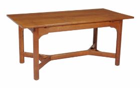 Gordon Russell, an Arts and Crafts oak hay rake dining table, stamped Gordon Russell Ltd , circa