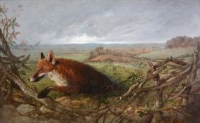 British School (circa 1900) - Escaping the hunt Oil on canvas 63 x 104cm (24 3/4 x 41in.)