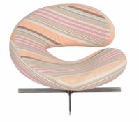 Roberto Tapinassi and Maurizio Manzoni for Roche Bobois, Nuage, a modern swivel chair, striped