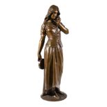 Pierre Marie FranÃ§ois OgÃ©, (French 1849 ~ 1913), a patinated bronze model of a maiden, last