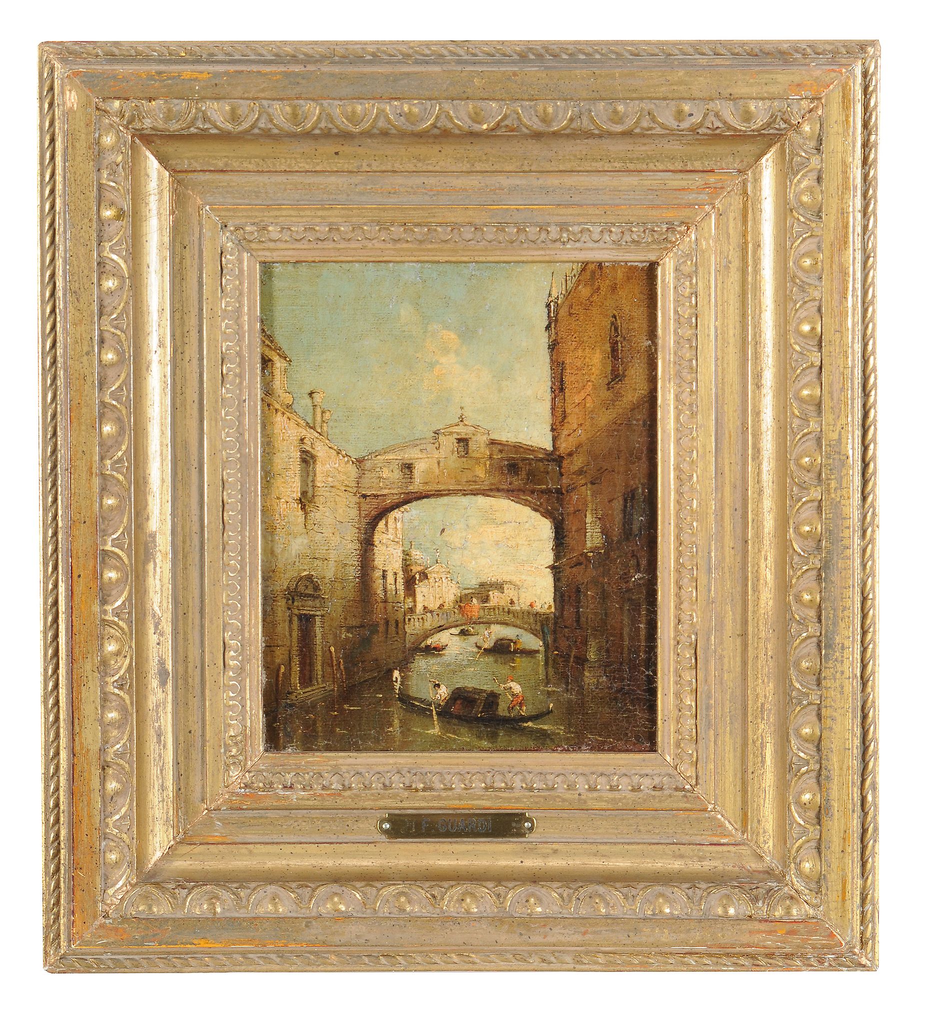 Follower of Francesco Guardi (Italian 1712 - 1793) - Two Venetian views Oil on canvas, circa 1900 - Image 4 of 6