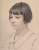 Maurice Clarke (British 1875 - ?) - Miss Joan Larkin Pastel Inscribed lower left, signed and dated