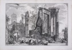 Giovanni Battista Piranesi (Italian 1720-1778) - Altra Vedvta del Tempio della Sibilla in Tivoli