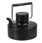 Tapio Wirkkala for Rosenthal, a black glazed porcelain Tea for Two teapot, designed in 1963, 15cm (