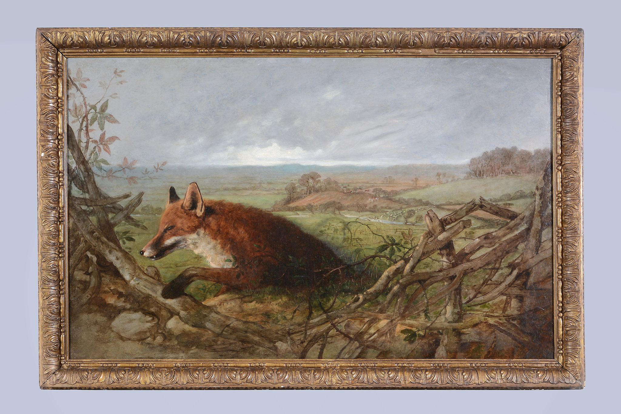 British School (circa 1900) - Escaping the hunt Oil on canvas 63 x 104cm (24 3/4 x 41in.) - Image 2 of 3