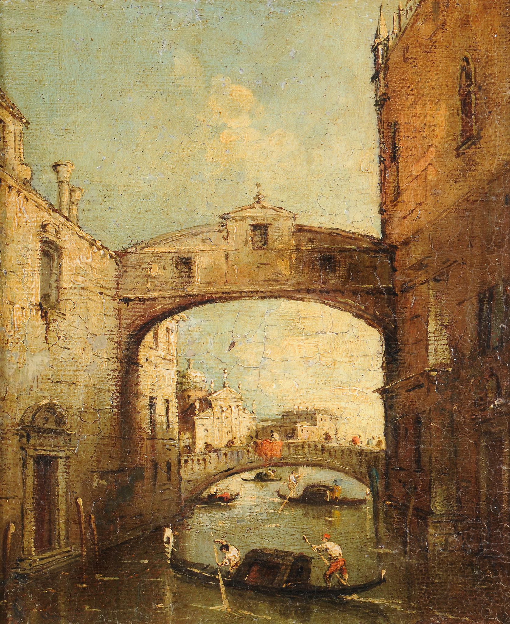 Follower of Francesco Guardi (Italian 1712 - 1793) - Two Venetian views Oil on canvas, circa 1900