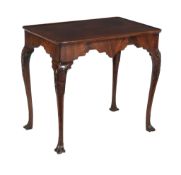 An Irish mahogany silver table , circa 1750 and later, 70cm high, 76cm wide, 51cm deep