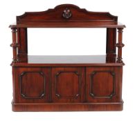 A Victorian mahogany buffet , circa 1870, 120cm high, 138cm wide, 53cm deep