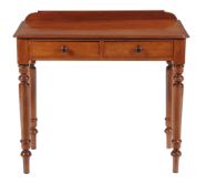 An early Victorian mahogany side table , circa 1840, with two frieze drawers, 76cm high, 91cm wide,