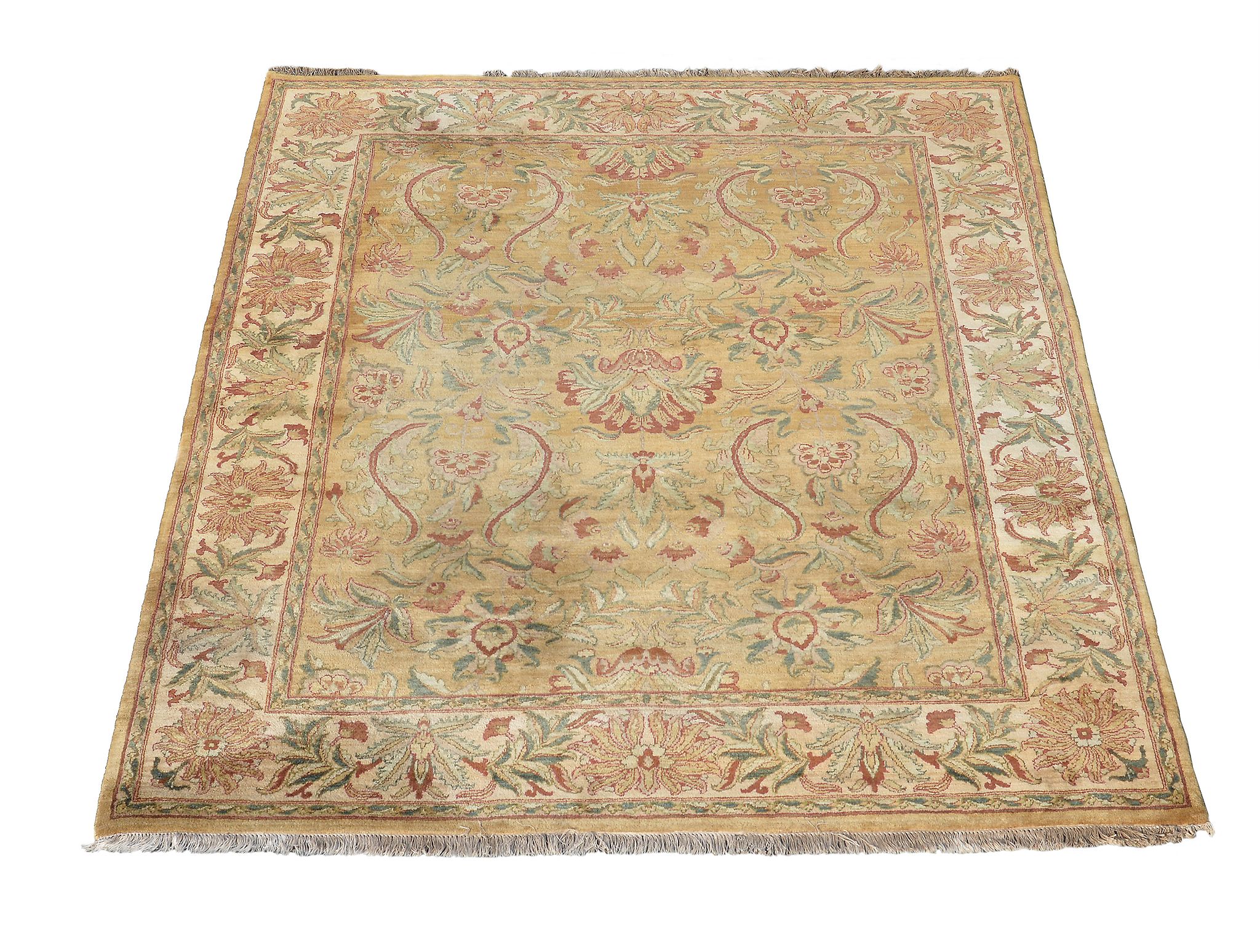 A woven carpet in Agra style , approximately 365cm x 270cm