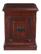 A Regency mahogany pedestal cupboard, circa 1815, 88cm high, 69cm wide, 59cm deep