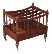 A Regency mahogany Canterbury , circa 1820, 48cm high, 51cm wide, 36cm deep