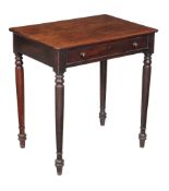 A William IV mahogany side table, circa 1835, 70cm high, 69cm wide, 48cm deep