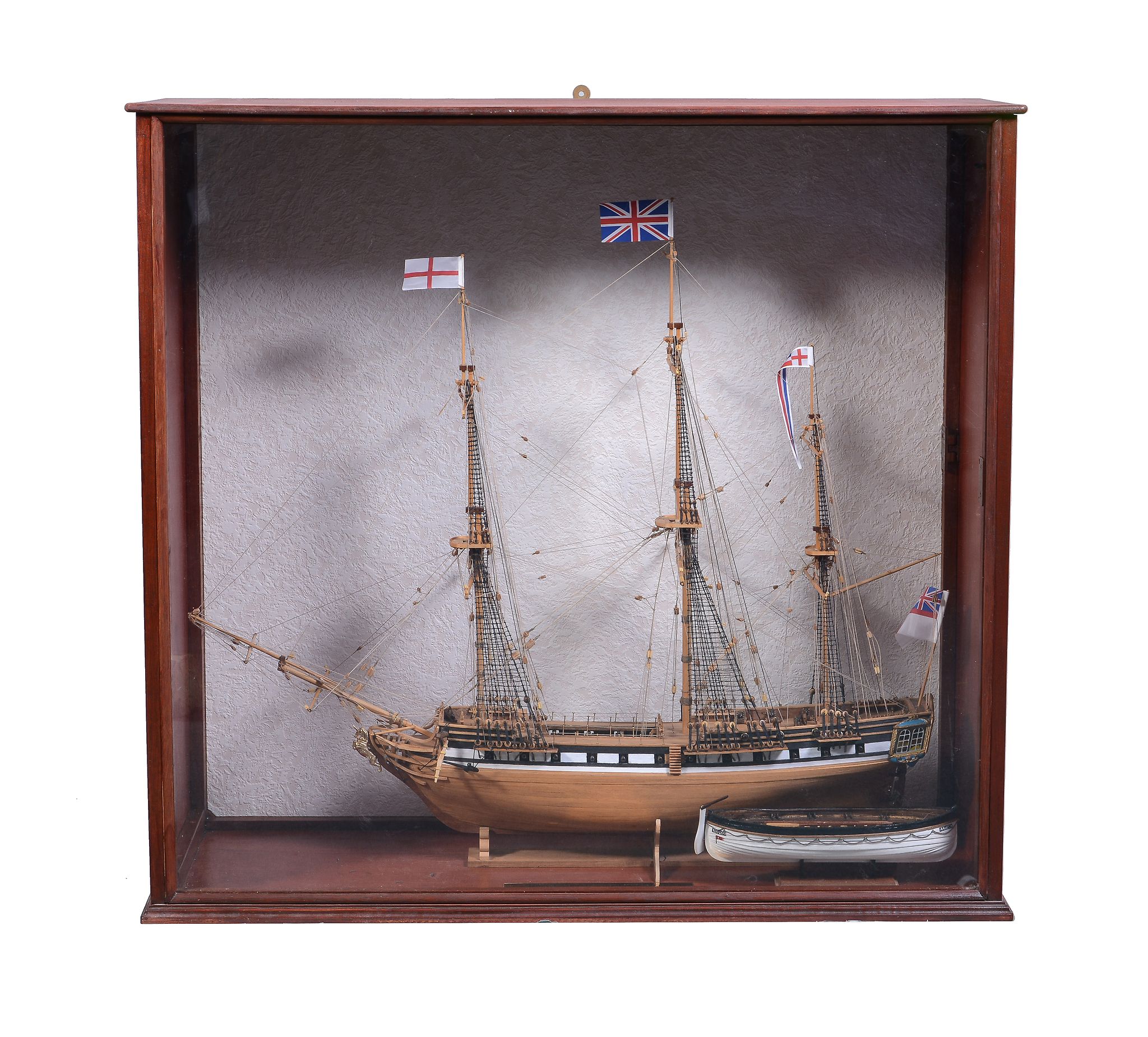 A scale model of HMS Unicorn Frigate 1790, built by the late Mr Ivor Dolling of Chesham and being