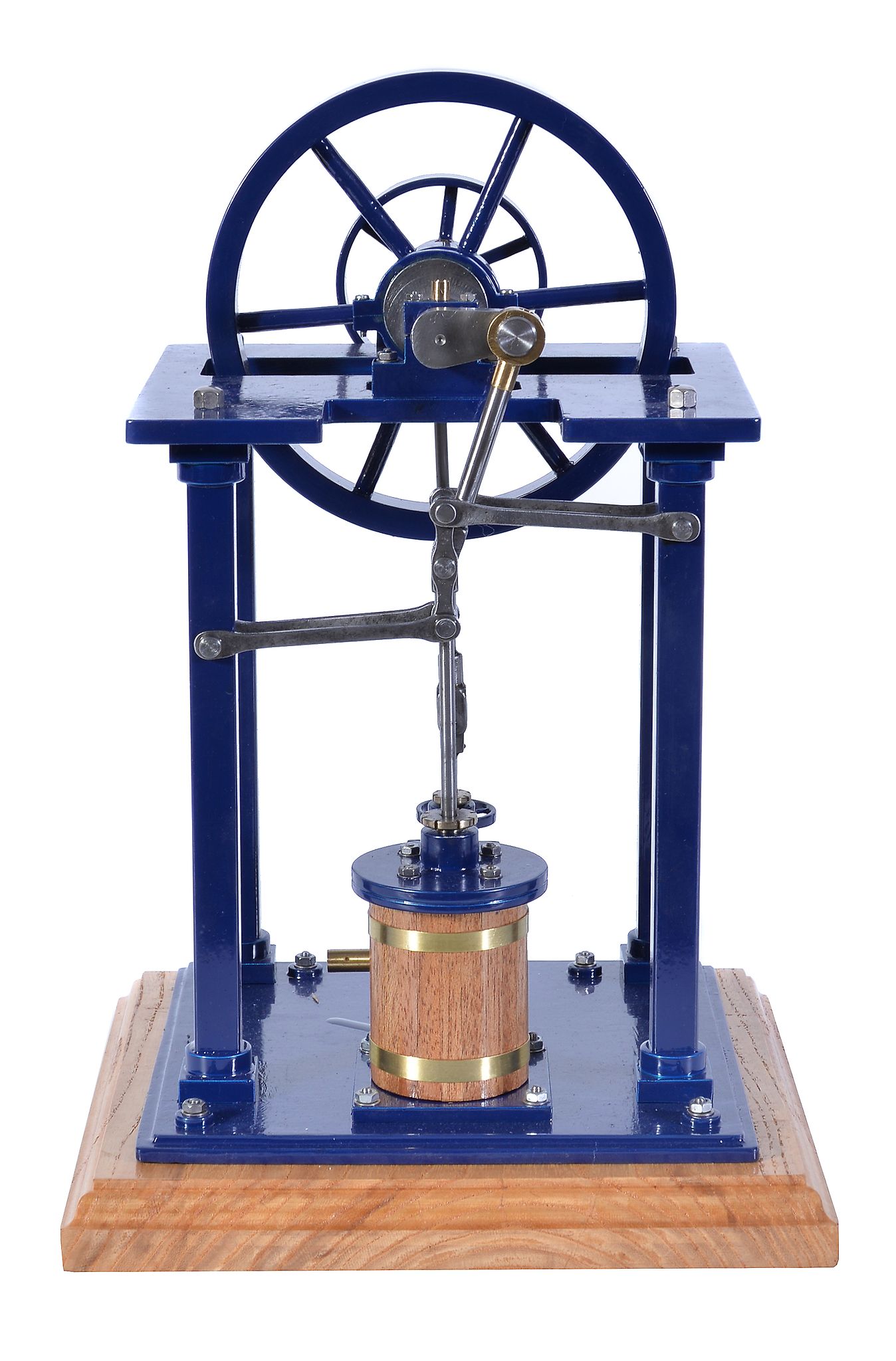 A well-engineered model of an over-type vertical live steam mill engine, built by Mr D. Russell of
