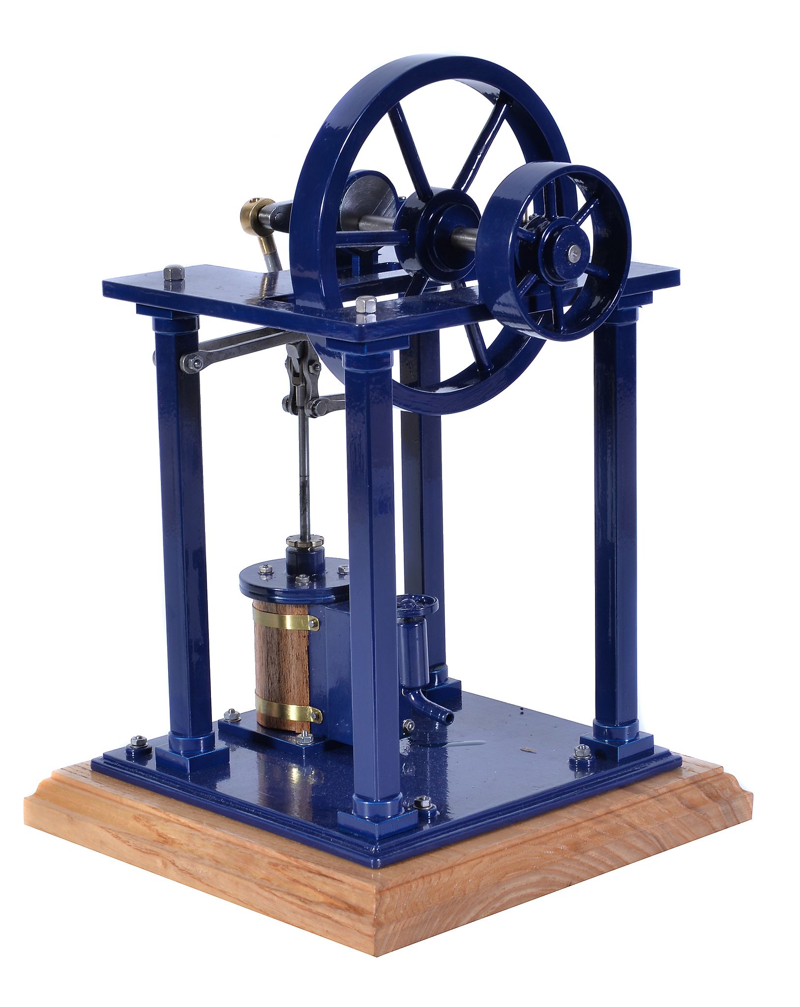 A well-engineered model of an over-type vertical live steam mill engine, built by Mr D. Russell of - Image 2 of 3